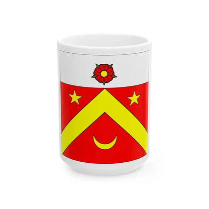 Flag of Autavaux Switzerland - White Coffee Mug 15oz - Go Mug Yourself