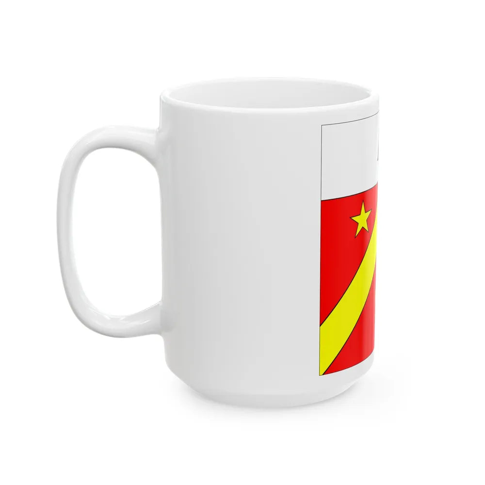 Flag of Autavaux Switzerland - White Coffee Mug-Go Mug Yourself