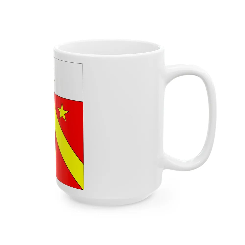 Flag of Autavaux Switzerland - White Coffee Mug-Go Mug Yourself