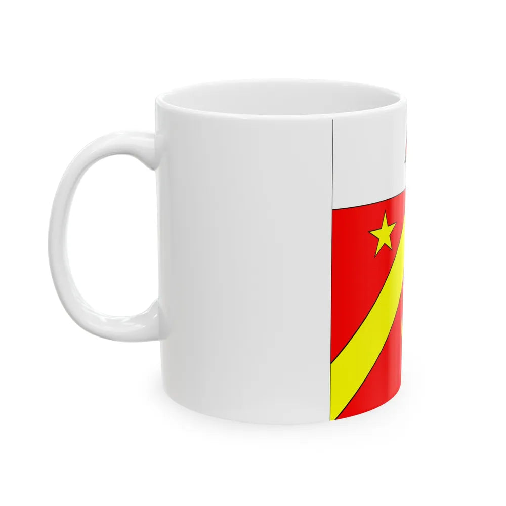 Flag of Autavaux Switzerland - White Coffee Mug-Go Mug Yourself