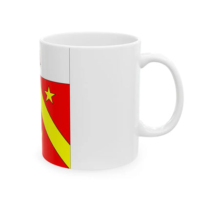 Flag of Autavaux Switzerland - White Coffee Mug-Go Mug Yourself