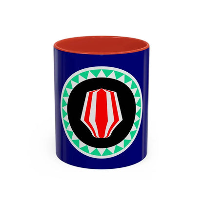Flag of Autonomous Region of Bougainville Papa New Guinea - Accent Coffee Mug 11oz Red - Go Mug Yourself