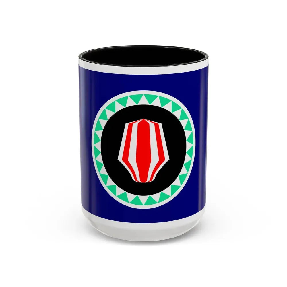 Flag of Autonomous Region of Bougainville Papa New Guinea - Accent Coffee Mug 15oz Black - Go Mug Yourself