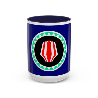 Flag of Autonomous Region of Bougainville Papa New Guinea - Accent Coffee Mug 15oz Navy - Go Mug Yourself