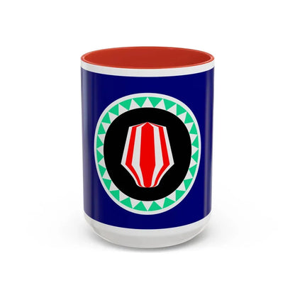 Flag of Autonomous Region of Bougainville Papa New Guinea - Accent Coffee Mug 15oz Red - Go Mug Yourself