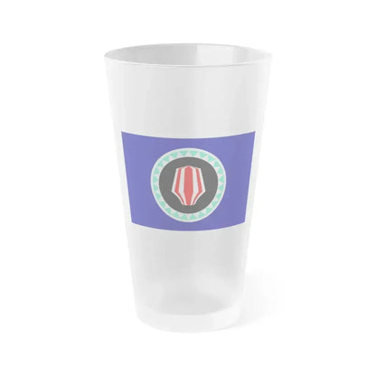 Flag of Autonomous Region of Bougainville Papa New Guinea - Frosted Pint Glass 16oz 16oz Frosted - Go Mug Yourself