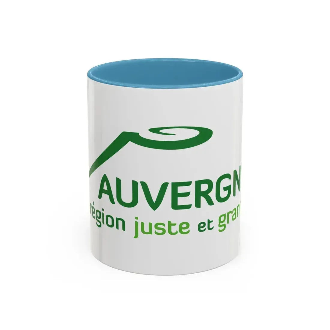 Flag of Auvergne France 2 - Accent Coffee Mug 11oz Light Blue - Go Mug Yourself