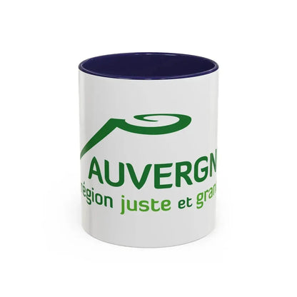 Flag of Auvergne France 2 - Accent Coffee Mug 11oz Navy - Go Mug Yourself
