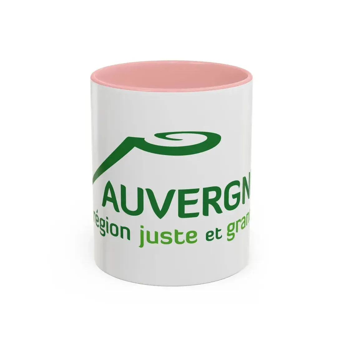 Flag of Auvergne France 2 - Accent Coffee Mug 11oz Pink - Go Mug Yourself