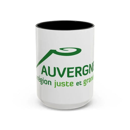 Flag of Auvergne France 2 - Accent Coffee Mug 15oz Black - Go Mug Yourself
