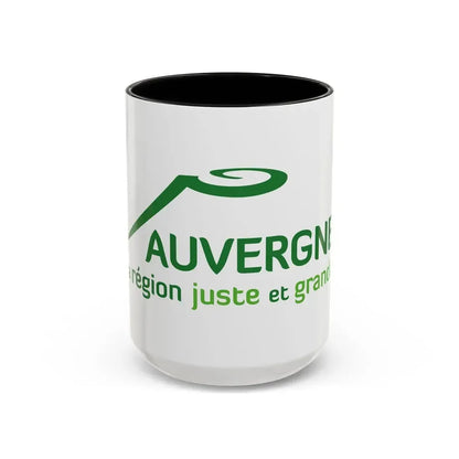 Flag of Auvergne France 2 - Accent Coffee Mug 15oz Black - Go Mug Yourself