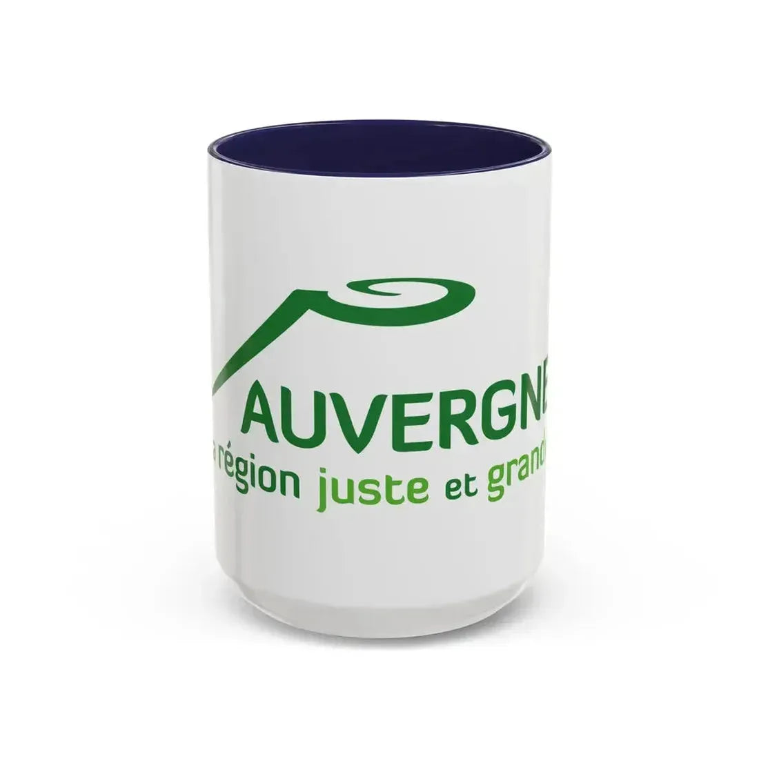 Flag of Auvergne France 2 - Accent Coffee Mug 15oz Navy - Go Mug Yourself