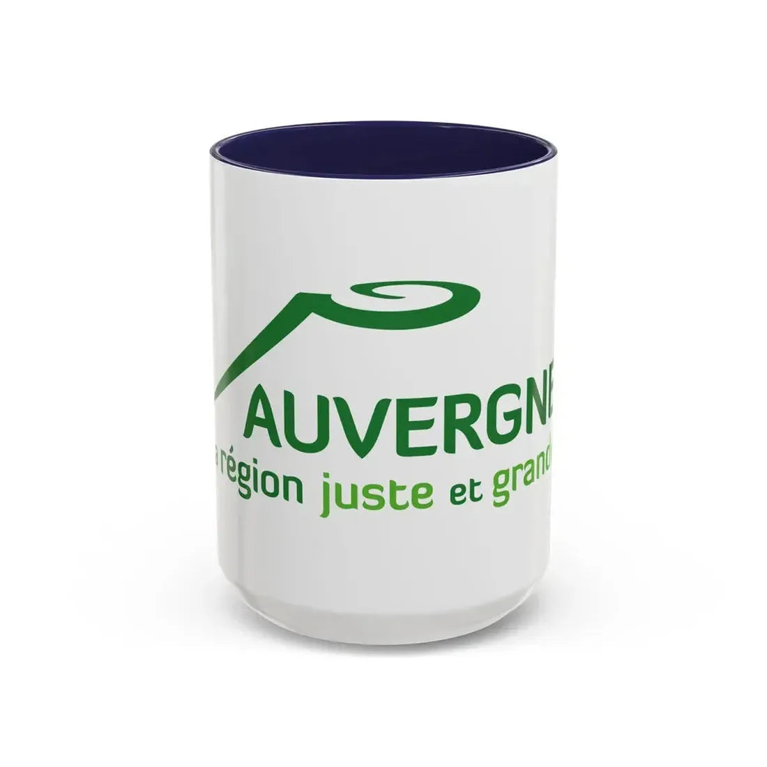 Flag of Auvergne France 2 - Accent Coffee Mug 15oz Navy - Go Mug Yourself