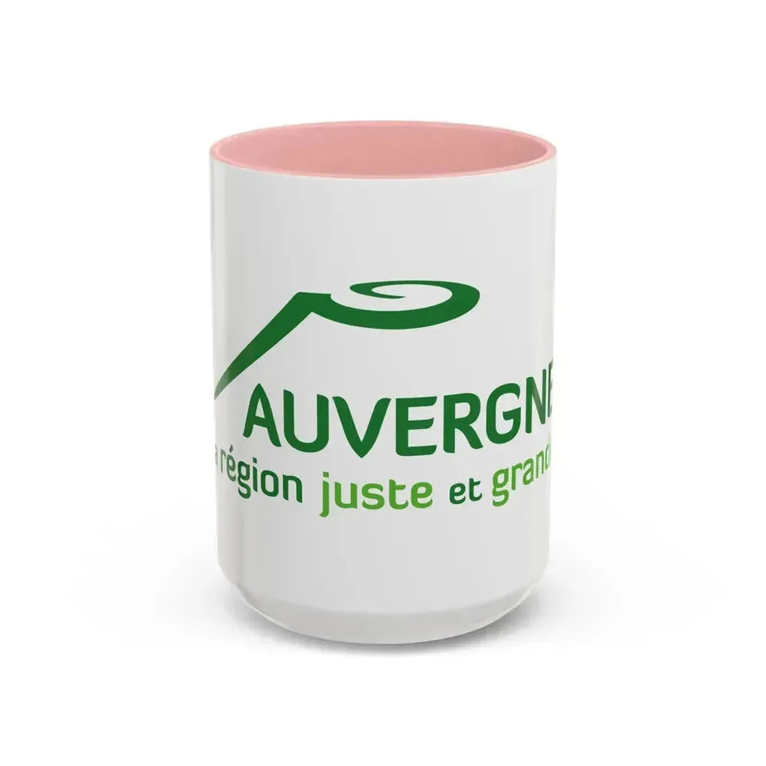 Flag of Auvergne France 2 - Accent Coffee Mug 15oz Pink - Go Mug Yourself