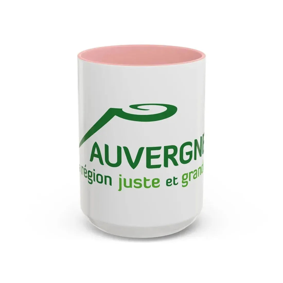 Flag of Auvergne France 2 - Accent Coffee Mug 15oz Pink - Go Mug Yourself