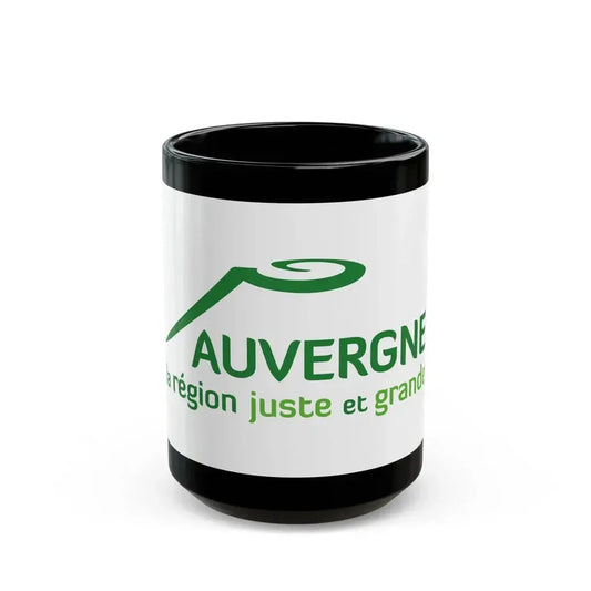 Flag of Auvergne France 2 - Black Coffee Mug 15oz - Go Mug Yourself