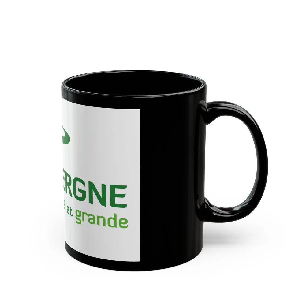 Flag of Auvergne France 2 - Black Coffee Mug-Go Mug Yourself