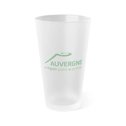 Flag of Auvergne France 2 - Frosted Pint Glass 16oz-16oz-Frosted-Go Mug Yourself