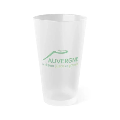 Flag of Auvergne France 2 - Frosted Pint Glass 16oz 16oz Frosted - Go Mug Yourself