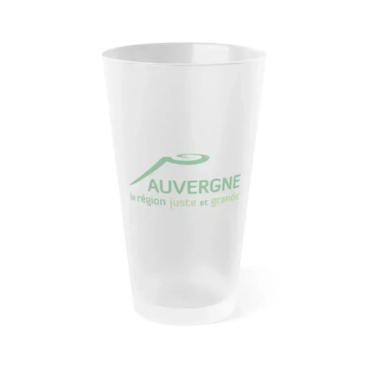 Flag of Auvergne France 2 - Frosted Pint Glass 16oz 16oz Frosted - Go Mug Yourself