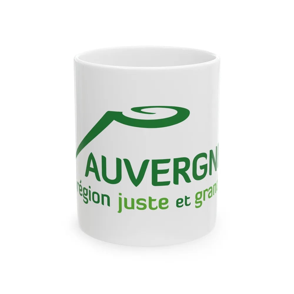 Flag of Auvergne France 2 - White Coffee Mug-11oz-Go Mug Yourself