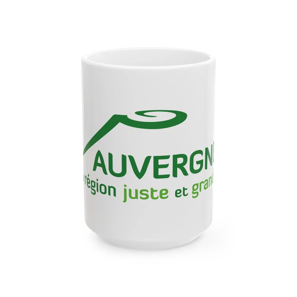 Flag of Auvergne France 2 - White Coffee Mug-15oz-Go Mug Yourself