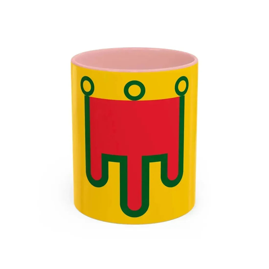 Flag of Auvergne France - Accent Coffee Mug 11oz Pink - Go Mug Yourself