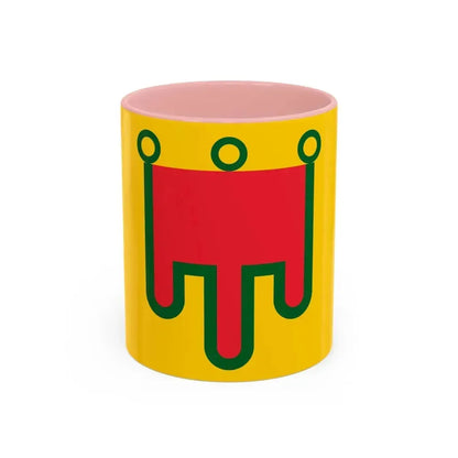 Flag of Auvergne France - Accent Coffee Mug 11oz Pink - Go Mug Yourself