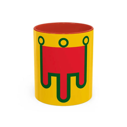 Flag of Auvergne France - Accent Coffee Mug 11oz Red - Go Mug Yourself
