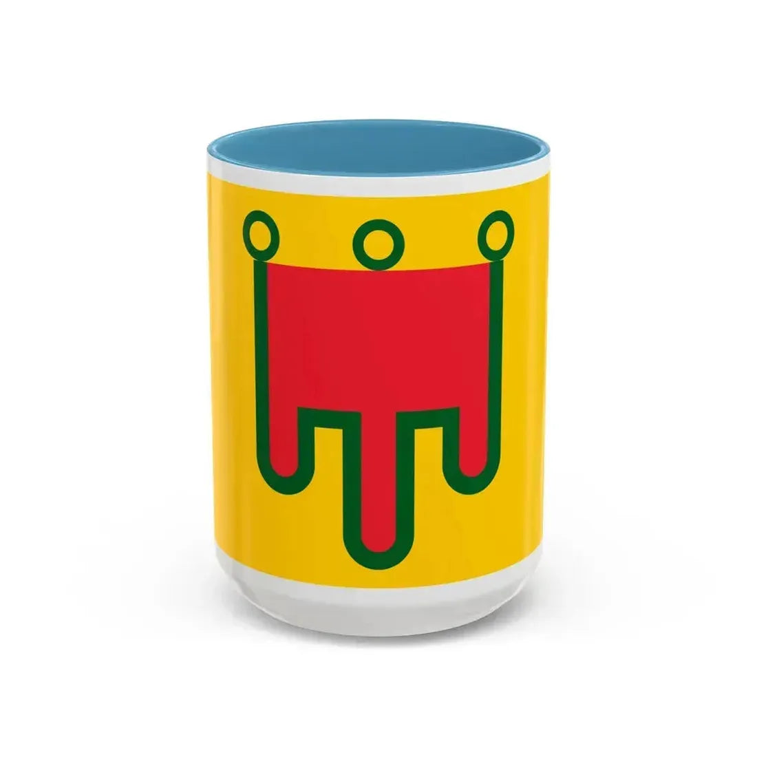 Flag of Auvergne France - Accent Coffee Mug 15oz Light Blue - Go Mug Yourself