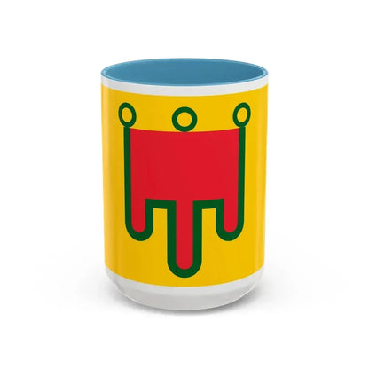 Flag of Auvergne France - Accent Coffee Mug 15oz Light Blue - Go Mug Yourself