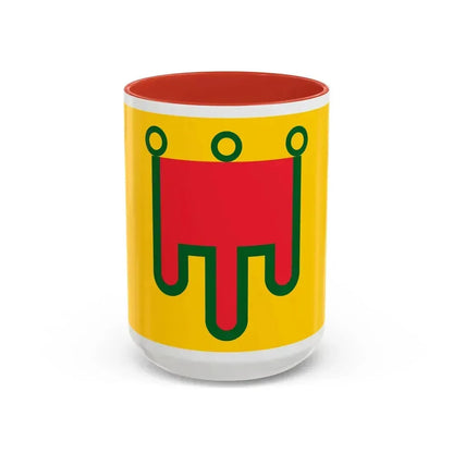 Flag of Auvergne France - Accent Coffee Mug 15oz Red - Go Mug Yourself