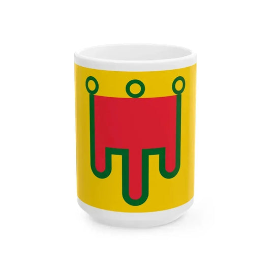 Flag of Auvergne France - White Coffee Mug 15oz - Go Mug Yourself