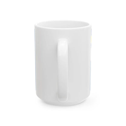 Flag of auxiliary fleet of Ukraine (Ukraine) White Coffee Mug - Go Mug Yourself