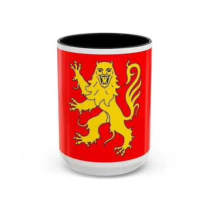 Flag of Aveyron France - Accent Coffee Mug 15oz Black - Go Mug Yourself