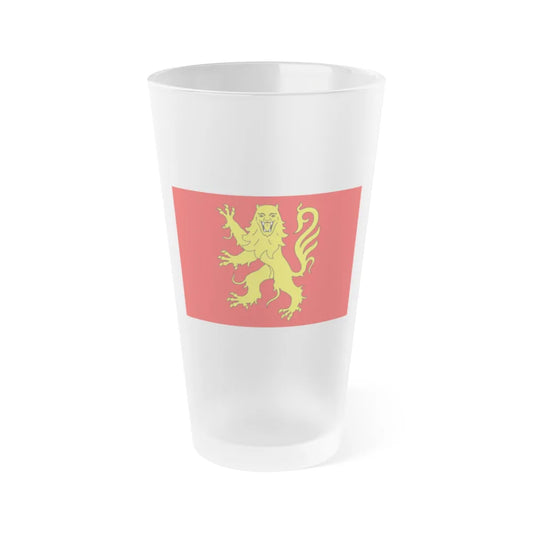 Flag of Aveyron France - Frosted Pint Glass 16oz-16oz-Frosted-Go Mug Yourself