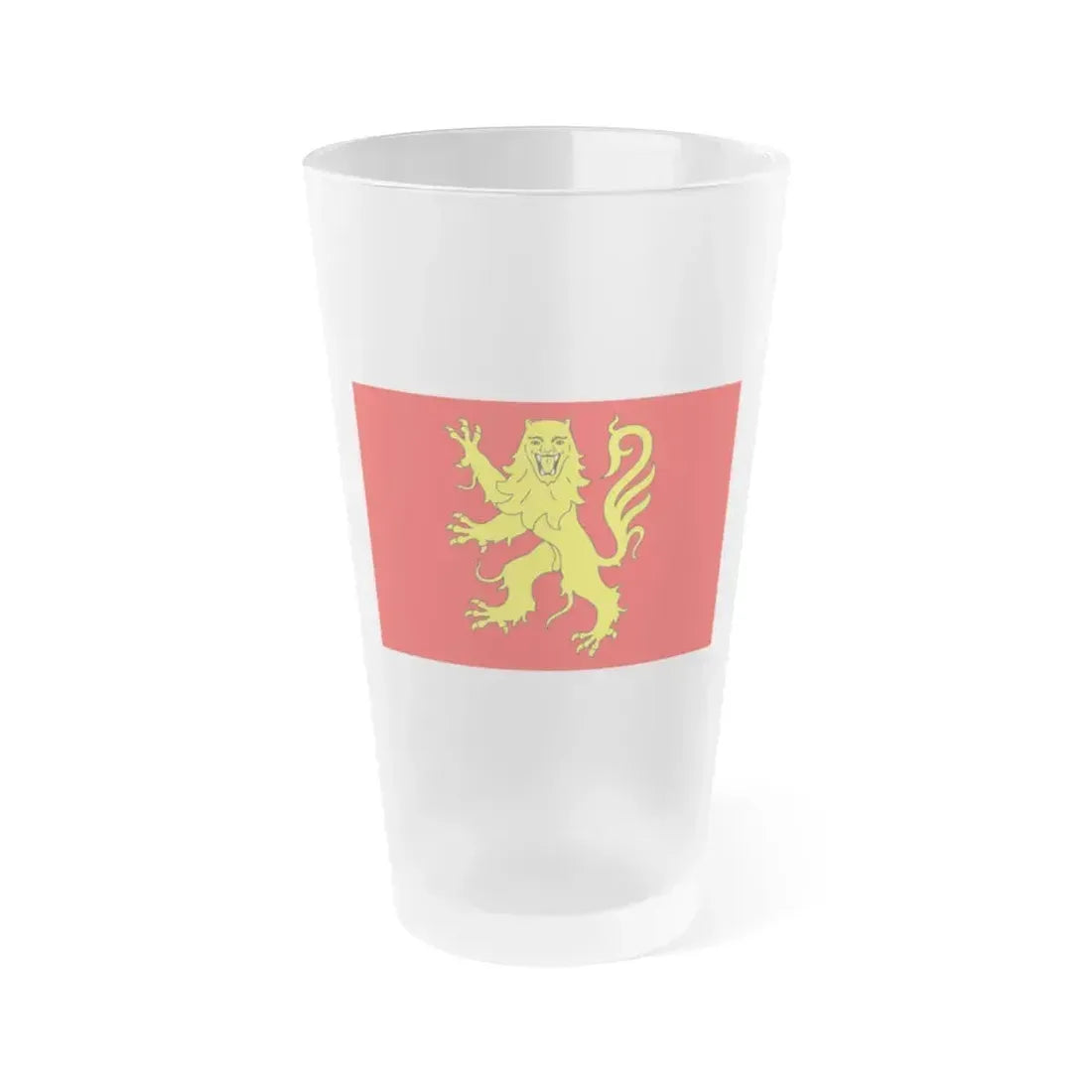 Flag of Aveyron France - Frosted Pint Glass 16oz 16oz Frosted - Go Mug Yourself