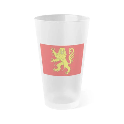 Flag of Aveyron France - Frosted Pint Glass 16oz 16oz Frosted - Go Mug Yourself