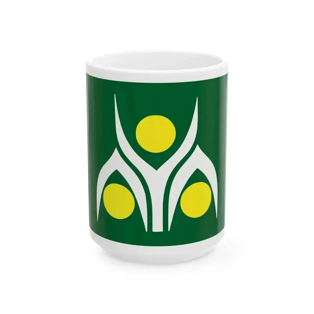 Flag of Aya Miyazaki (Japan) White Coffee Mug 15oz - Go Mug Yourself