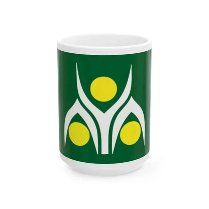 Flag of Aya Miyazaki (Japan) White Coffee Mug 15oz - Go Mug Yourself