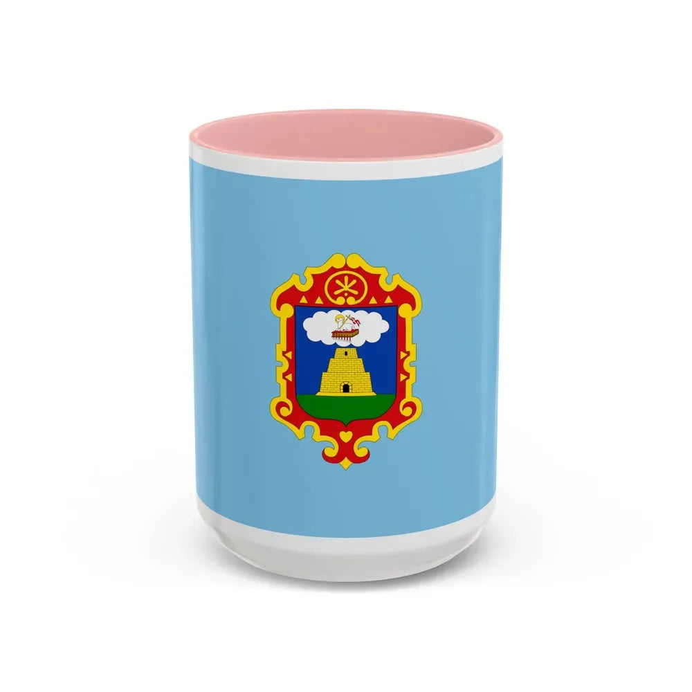 Flag of Ayacucho capital of the Ayacucho Region Peru - Accent Coffee Mug 15oz Pink - Go Mug Yourself