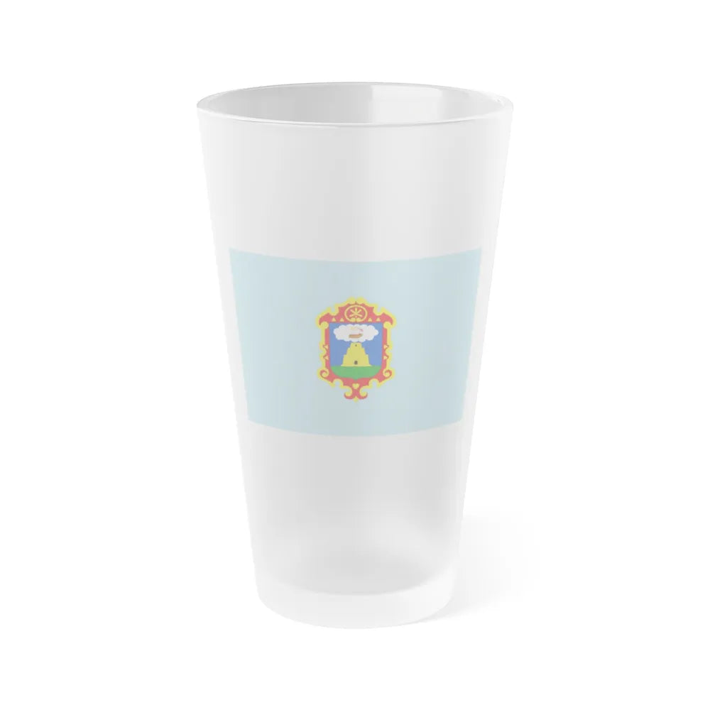 Flag of Ayacucho capital of the Ayacucho Region Peru - Frosted Pint Glass 16oz-16oz-Frosted-Go Mug Yourself