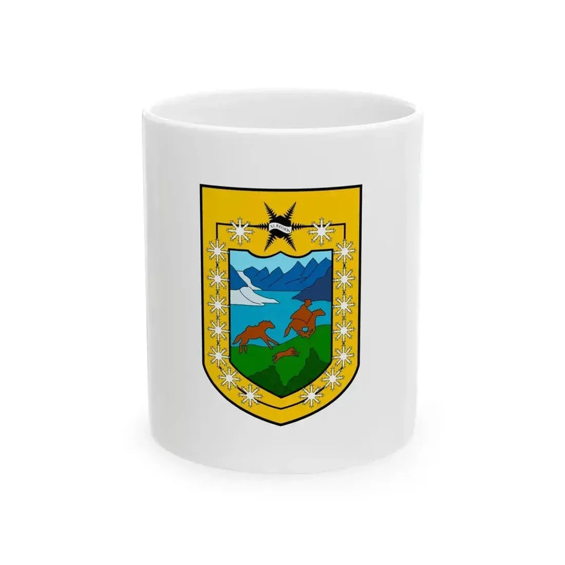 Flag of Aysen Chile (Chile) White Coffee Mug 11oz - Go Mug Yourself