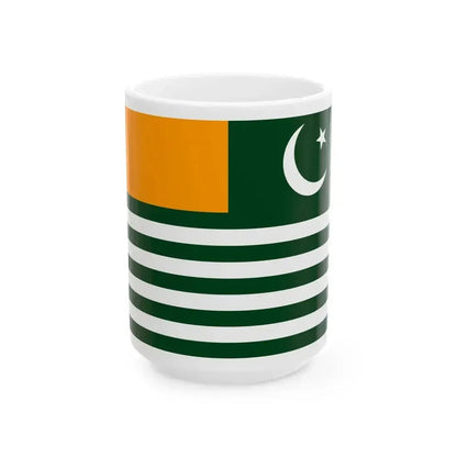 Flag of Azad Kashmir (Pakistan) White Coffee Mug 15oz - Go Mug Yourself