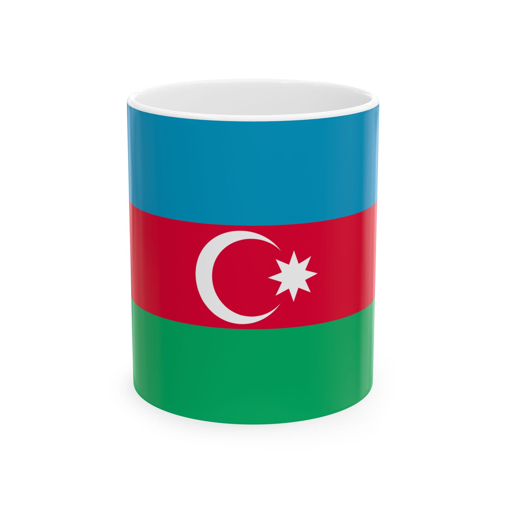 Flag of Azerbaijan 1918 variant (Azerbaijan) White Coffee Mug-11oz-Go Mug Yourself