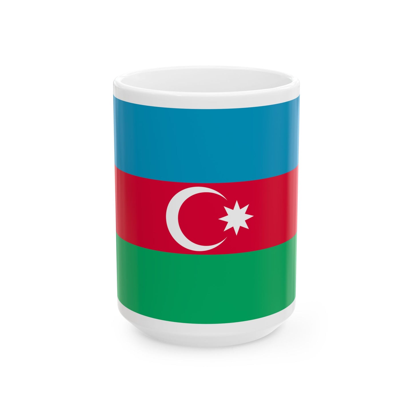 Flag of Azerbaijan 1918 variant (Azerbaijan) White Coffee Mug-15oz-Go Mug Yourself