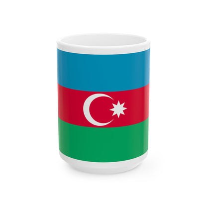 Flag of Azerbaijan 1918 variant (Azerbaijan) White Coffee Mug-15oz-Go Mug Yourself