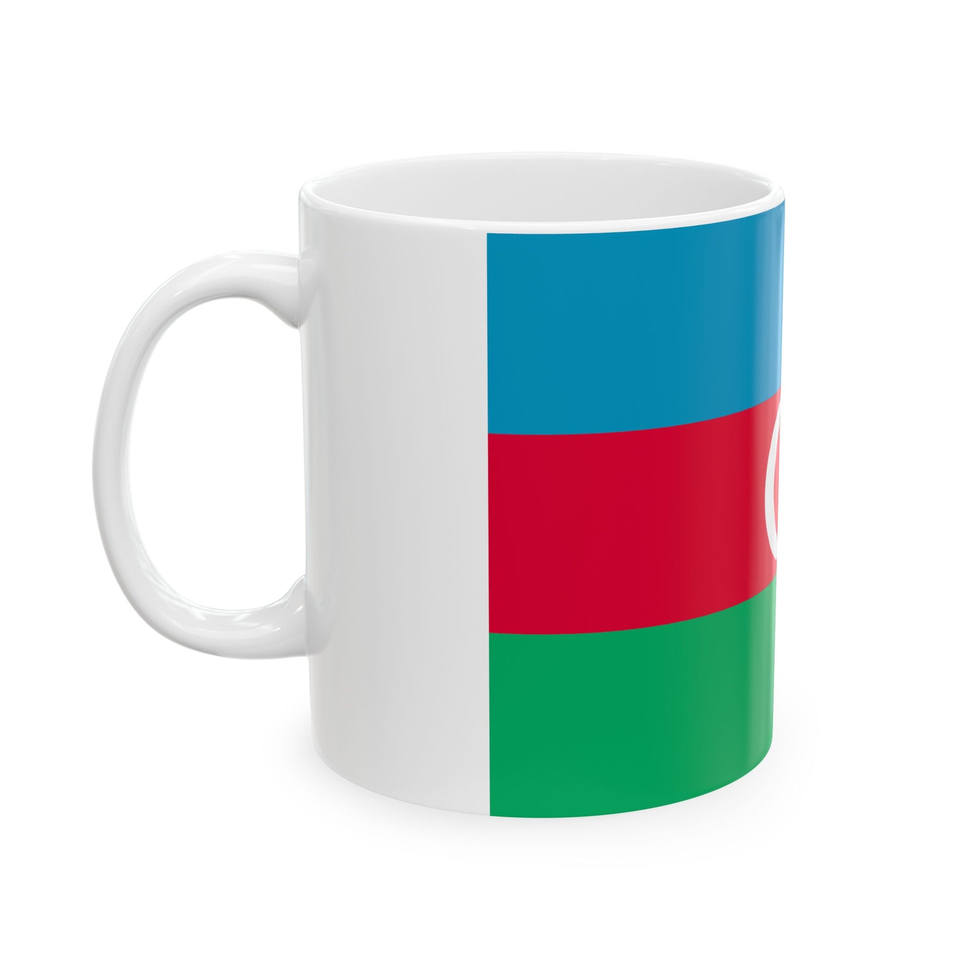 Flag of Azerbaijan 1918 variant (Azerbaijan) White Coffee Mug-Go Mug Yourself