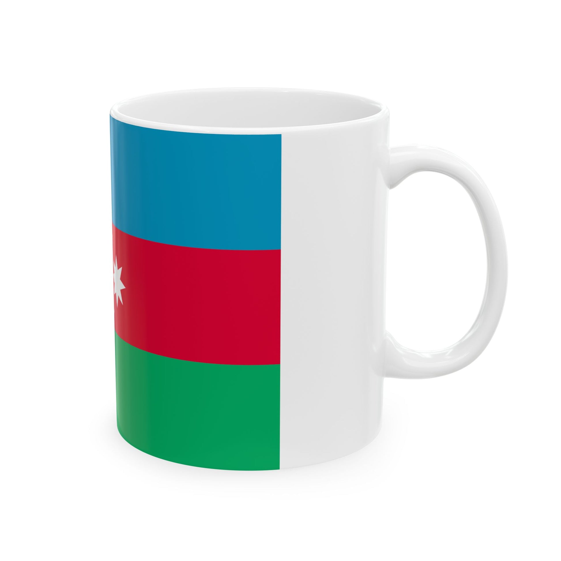 Flag of Azerbaijan 1918 variant (Azerbaijan) White Coffee Mug-Go Mug Yourself