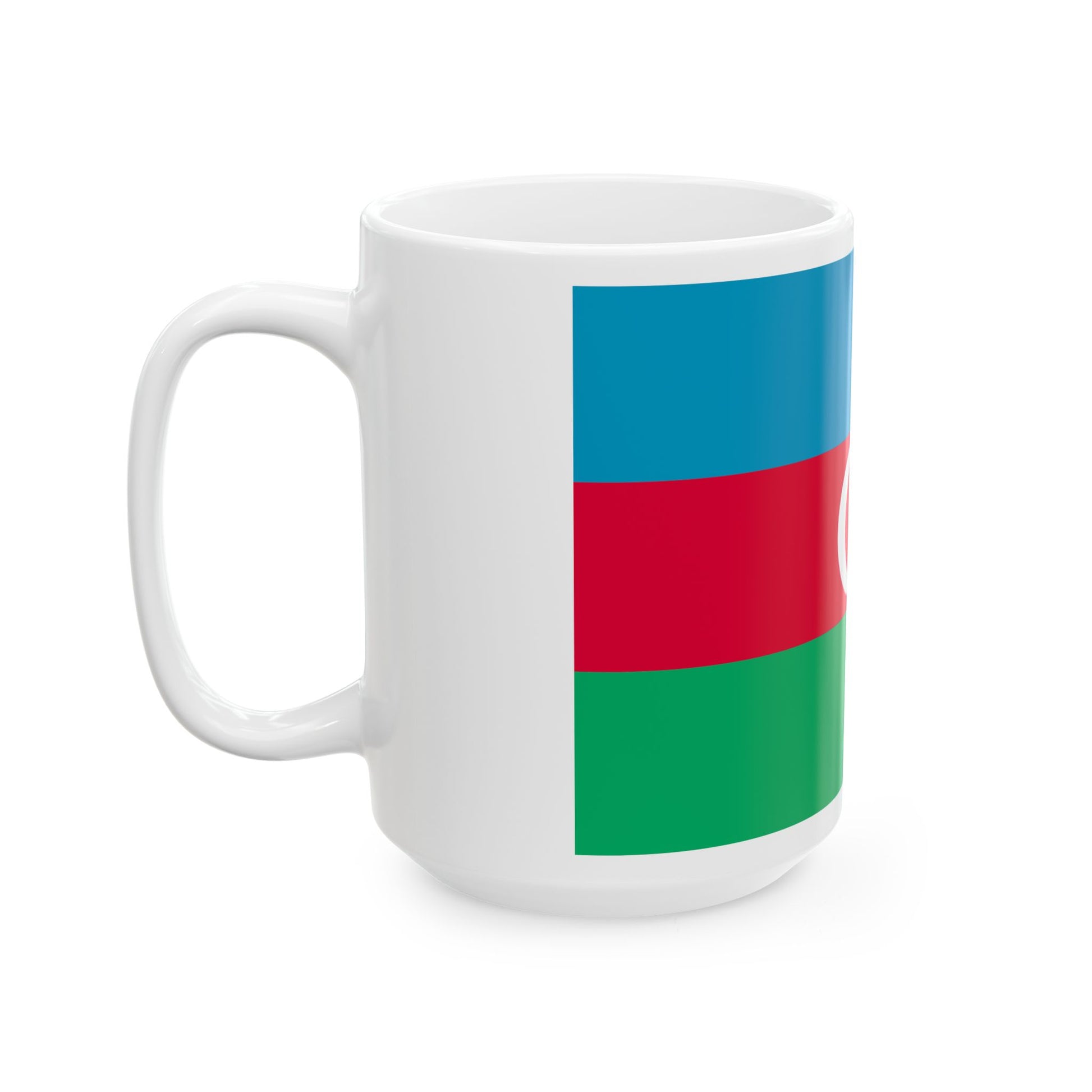 Flag of Azerbaijan 1918 variant (Azerbaijan) White Coffee Mug-Go Mug Yourself
